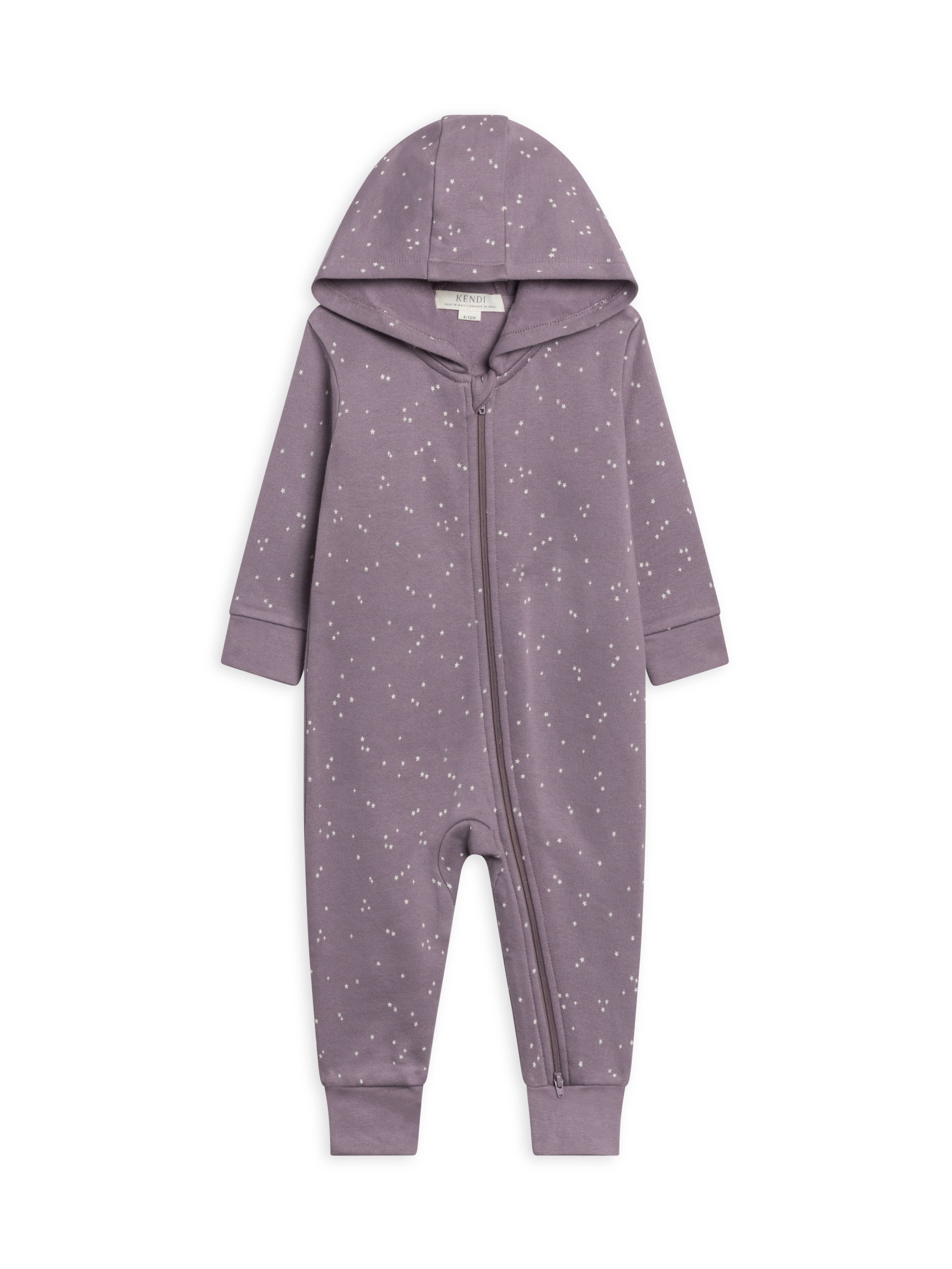 Image of Colored Organics - Greer Fleece Hooded Zipper Romper